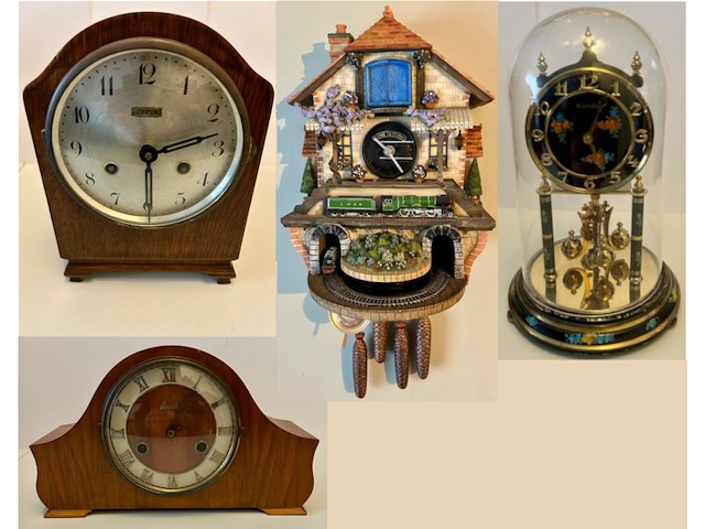 2 penduleklokken, tafelklok en treinklok - afbeelding 1 van  27