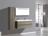 2-persoons badkamermeubel 120 cm natural hout decor - incl. kranen - afbeelding 35 van  56