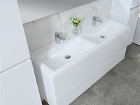 2-persoons badkamermeubel 120 cm natural hout decor - incl. kranen - afbeelding 43 van  56