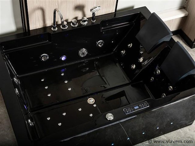 2-persoons massage bad. type kleur zwart. rechtse opstelling. afm.ca. 1700x1200x65 - afbeelding 6 van  10