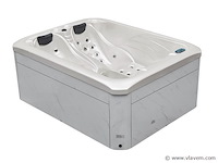 2 persoons outdoor spa 220x170x90,5 cm - wit bad/witte skirt - afbeelding 3 van  10