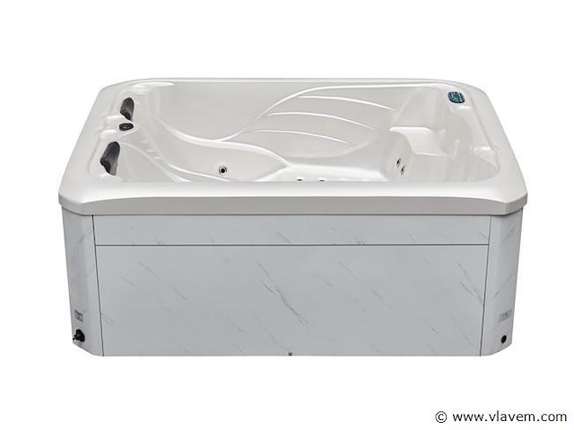 2 persoons outdoor spa 220x170x90,5 cm - wit bad/witte skirt - afbeelding 4 van  10