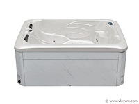 2 persoons outdoor spa 220x170x90,5 cm - wit bad/witte skirt - afbeelding 4 van  10