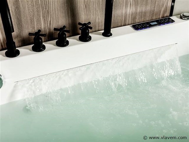 2 persoons whirlpool massagebad - half vrijstaand 180x75cm - afbeelding 7 van  8