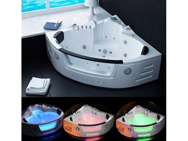 2-persoons whirlpool massagebad - hoekbad 1500x1500x620mm - afbeelding 2 van  4