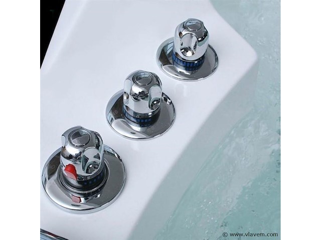 2-persoons whirlpool massagebad - hoekbad 1700x1700x620mm - afbeelding 3 van  4