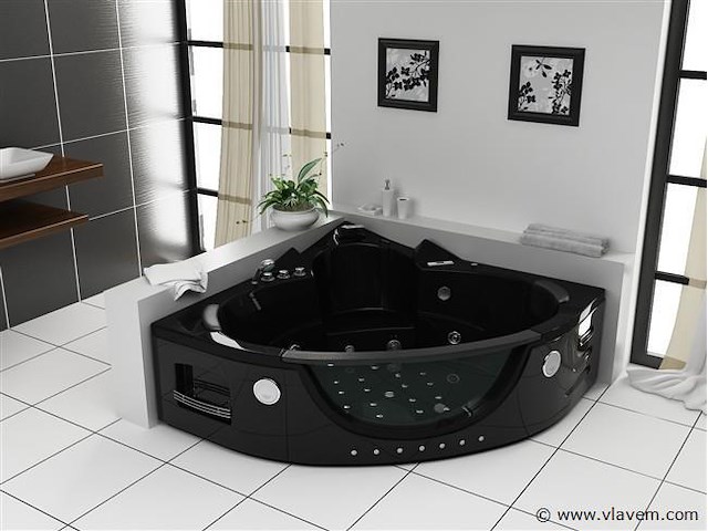 2 persoons whirlpool massagebad - wit - hoekbad - 152x152x62cm - afbeelding 4 van  9