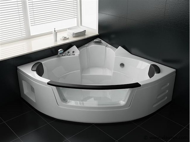 2 persoons whirlpool massagebad wit - hoekbad 172.5x172.5cm - afbeelding 3 van  12