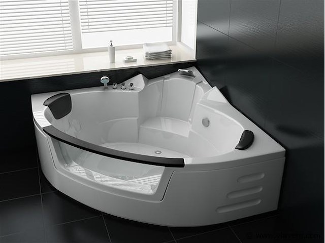 2 persoons whirlpool massagebad wit - hoekbad 172.5x172.5cm - afbeelding 6 van  12