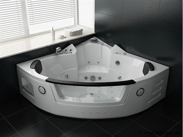 2 persoons whirlpool massagebad wit - hoekbad 172.5x172.5cm - afbeelding 9 van  12