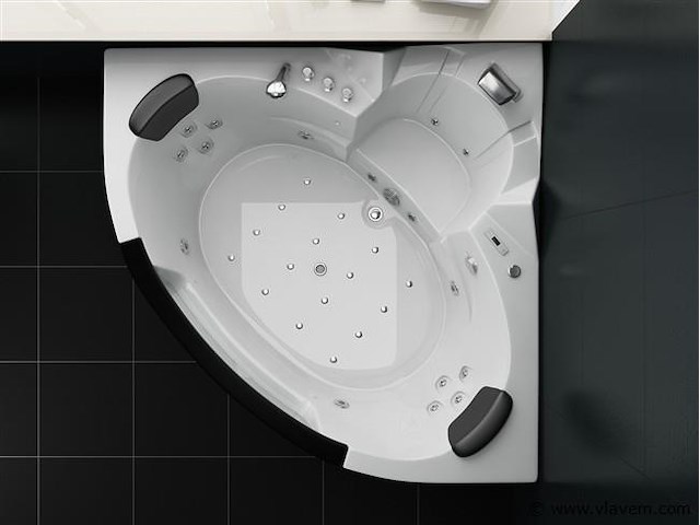 2 persoons whirlpool massagebad wit - hoekbad 172.5x172.5cm - afbeelding 10 van  12
