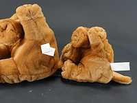 2 pluche shar-pei hond van het waarschijnlijk van het merk plush & company - afbeelding 5 van  5
