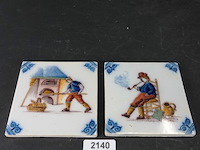 2 porseleinen tegels - afbeelding 1 van  5