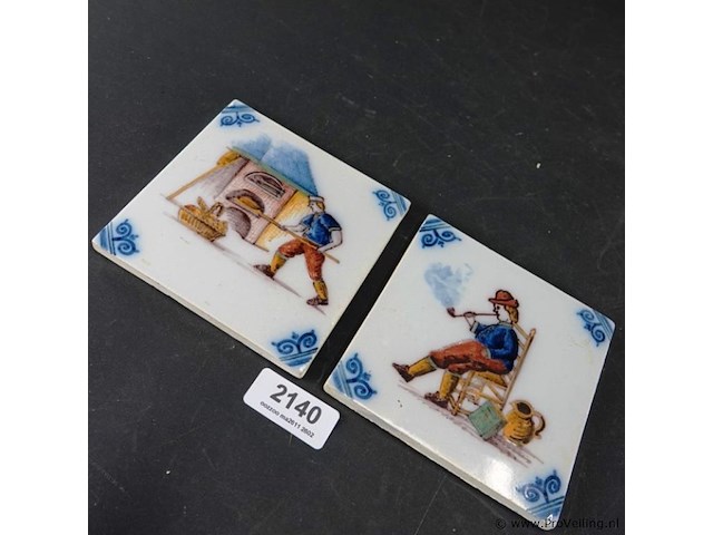 2 porseleinen tegels - afbeelding 2 van  5