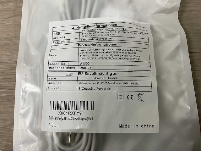 2 port usb oplader en kabels - geschikt voor iphone - afbeelding 4 van  4