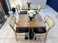 2 restauranttafels met 4 stoelen - afbeelding 2 van  2