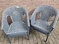 2 rieten stoeltjes - afbeelding 2 van  3