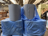 2 rollen industrierol verlijmd blauw 3-laags 36 cm (2 x rol 180 meter in folie) (8x) - afbeelding 2 van  7