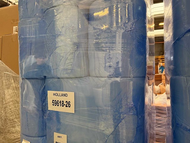 2 rollen industrierol verlijmd blauw 3-laags 36 cm (2 x rol 180 meter in folie) (8x) - afbeelding 7 van  7