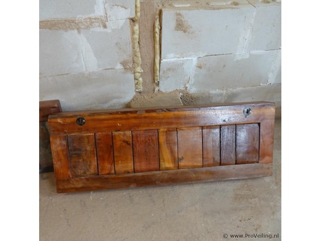 2 rustieke kapstokken van oud hout - afbeelding 5 van  5