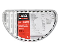 2 sets half ronde aluminium grilschalen set van 4 ex. (doos q2)