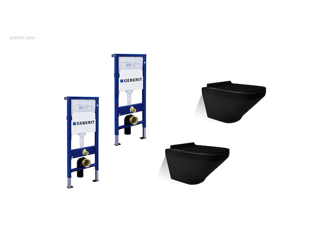 2 sets toiletten + geberit inbouwreservoirs -... - afbeelding 1 van  7