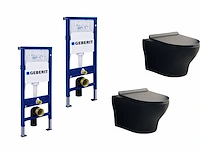 2 sets toiletten + geberit inbouwreservoirs -...