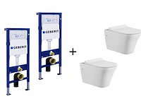 2 sets toiletten + geberit inbouwreservoirs -...