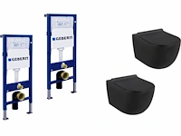 2 sets toiletten + geberit inbouwreservoirs -...