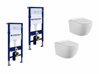 2 sets toiletten + geberit inbouwreservoirs -...
