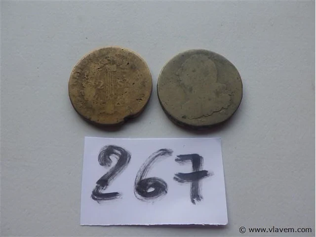 2 sols lodewijk xvi ca. 1792 (2 stuks) - afbeelding 1 van  4