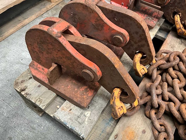 2 sprong ketting met plaathaak - afbeelding 1 van  1