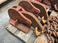 2 sprong ketting met plaathaak - afbeelding 1 van  1