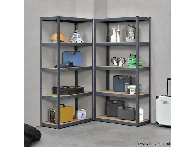 2 stellingkast / opslagrek basic 180 x 90 x 40 cm - afbeelding 12 van  20