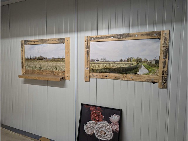 2 stuks poster schilderij met frame - afbeelding 1 van  1