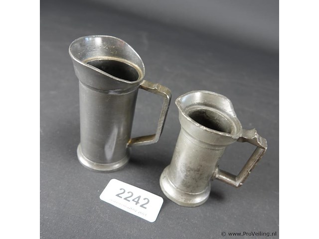 2 tinnen maatbekers - afbeelding 2 van  5