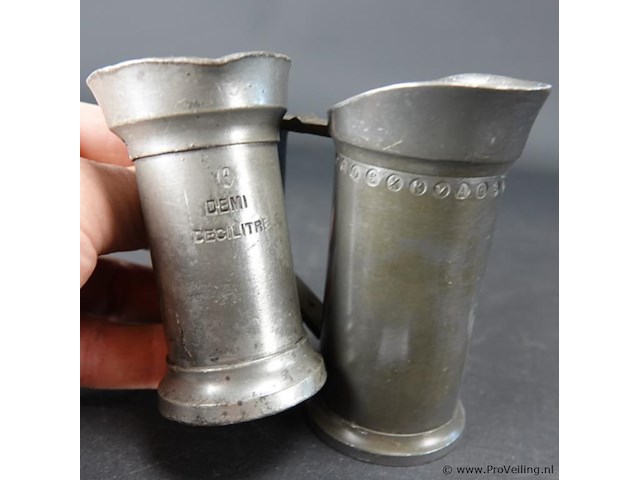 2 tinnen maatbekers - afbeelding 4 van  5