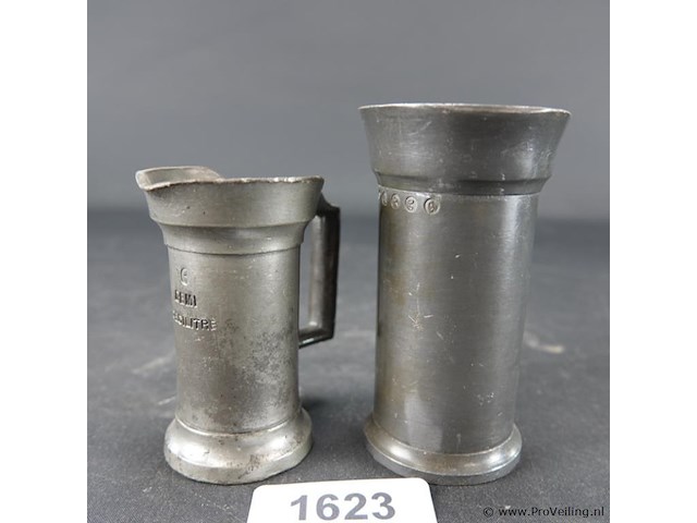 2 tinnen maatkannen - afbeelding 1 van  5