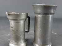 2 tinnen maatkannen - afbeelding 1 van  5