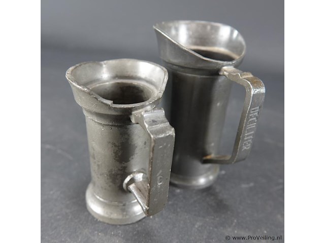 2 tinnen maatkannen - afbeelding 4 van  5