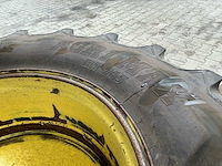2 tractorwielen met 38 inch velgen – michelin 650/65 r38 / bkt 580/70 r38 - afbeelding 8 van  9