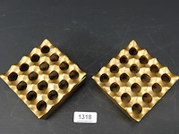 2 ultima 15" messing asbak, ontworpen door holger bäckström en bo ljungberg voor diverse ting in zweden in de jaren zestig. - afbeelding 3 van  5