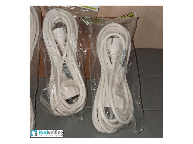 2 verlengsnoeren 5 meter 3 aderig - afbeelding 2 van  3