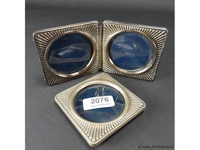 2 verzilverde fotolijstjes - afbeelding 2 van  5