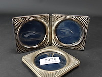 2 verzilverde fotolijstjes - afbeelding 1 van  5