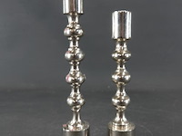 2 verzilverde kandelaren - afbeelding 2 van  5