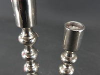 2 verzilverde kandelaren - afbeelding 4 van  5