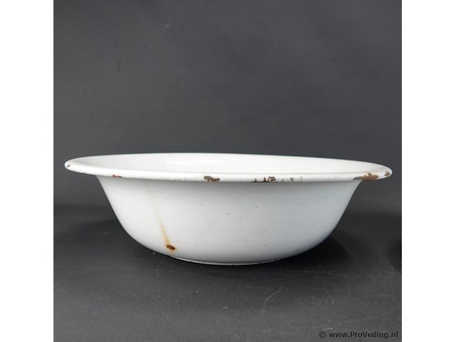 2 vintage emaillen schalen - afbeelding 4 van  5