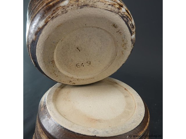 2 vintage keramieken cache-pots - afbeelding 5 van  5