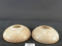 2 vintage onyx lampenkappen